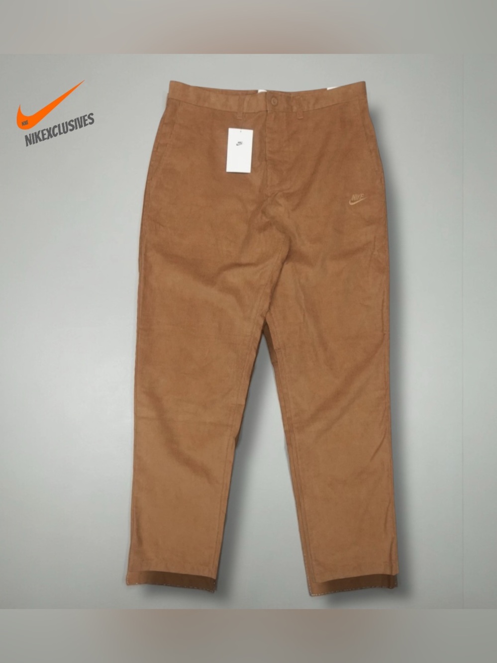 Nike Men’s 36x32 Tan Corduroy Trousers chino pants FZ0786-281 NWT NEW